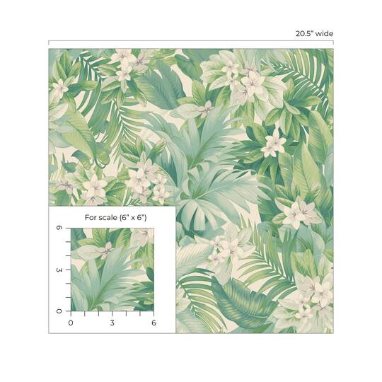 Tommy Bahama Umbrella Palm Peel & Stick Wallpaper